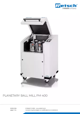 Product data sheet PM 400