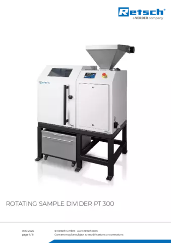 Product data sheet PT 300