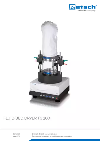 Product data sheet TG 200