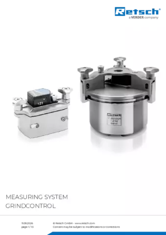 Product data sheet GrindControl