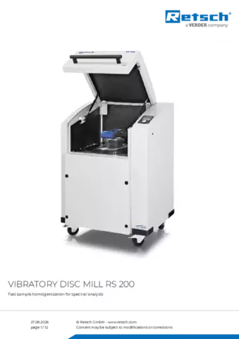 Product data sheet RS 200